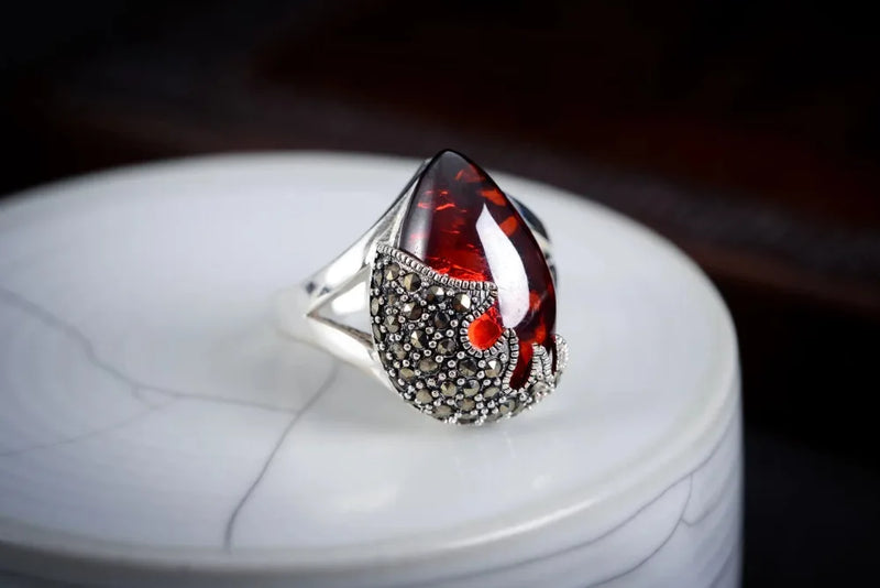 Vintage Indian Jewelry Boho Big Rings For Women Stainless Sterling Jewelry