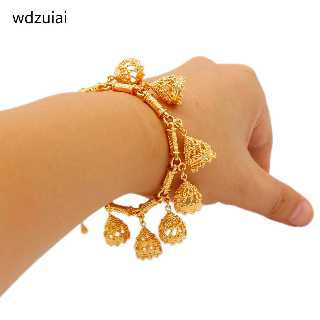 Bell Bangle High Color/Copper Hat Shape Pendant Bracelet Women Girls
