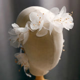 Bride Headdress Hair Bands Immortal Beaded Flower Girls Ornament Set