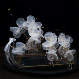 Bride Headdress Hair Bands Immortal Beaded Flower Girls Ornament Set