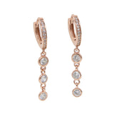 925 Sterling Silver CZ Tassel Chain Earring