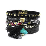 Bohemian Leather Bracelet Women Charm Bangle Jewelry B16001