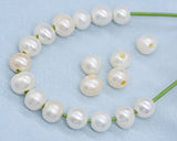 30pc 2.0mm Hole 9-10mm AA Freshwater Pearl Beads