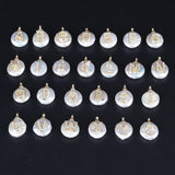 CZ Initial Alphabet Letter Pearl Charm Choker Necklace for Women