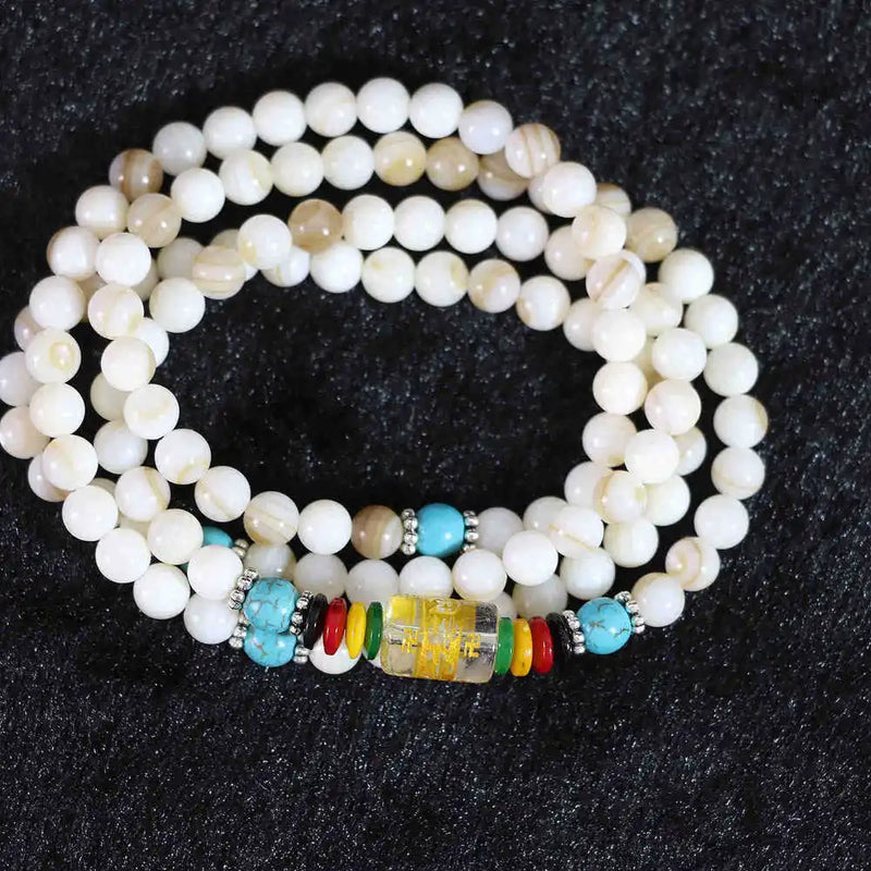 Conch Shell 6mm Bracelet 108 Beads Colorful Spacer Women Charms Jewelry