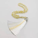 Transparent Resin Muslim Tasbih Bracelet with Cotton Tassel