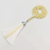Transparent Resin Muslim Tasbih Bracelet with Cotton Tassel
