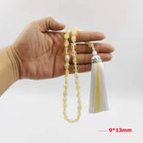 Transparent Resin Muslim Tasbih Bracelet with Cotton Tassel