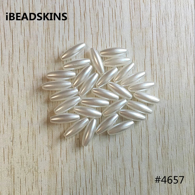 Acrylic Pearl Tubular Beads for Jewelry DIY #4657