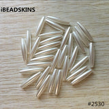 900pcs 28x6mm Acrylic Pearl Tubular Beads for Jewelry DIY #2530