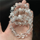 Crystal Bead Bracelet 8-10mm 7.5in Nature Beads