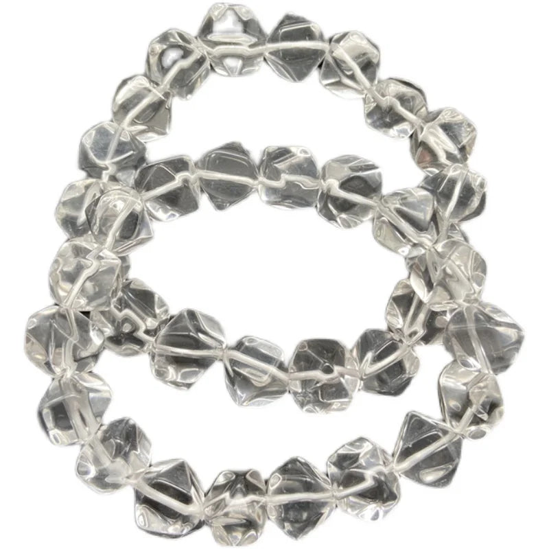 Crystal Bead Bracelet 8-10mm 7.5in Nature Beads