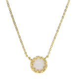 Fire Opal Round Charm Necklace 925 Sterling Silver Heart Chain for Women Girls