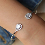 CZ Open Cuff Women Jewelry Bracelet