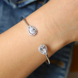 CZ Open Cuff Women Jewelry Bracelet