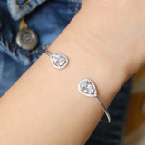 CZ Open Cuff Women Jewelry Bracelet