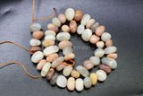 Moonstone/Sunstone Pink Baroque Beads 10-15mm 14in for DIY Jewelry Making