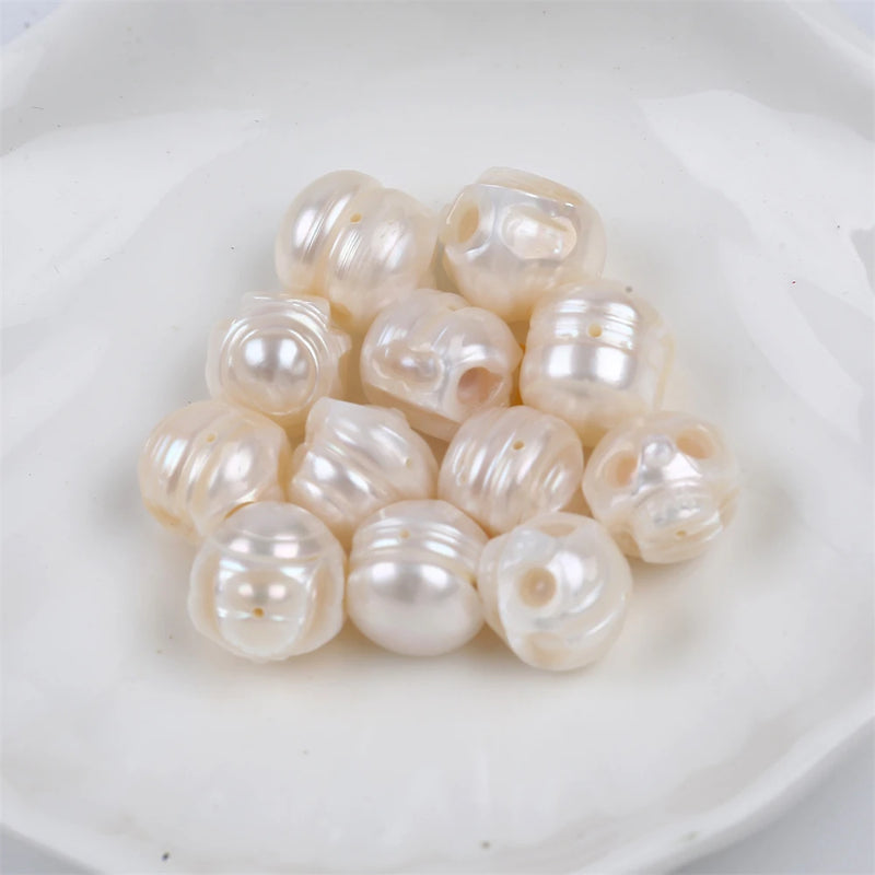 12-13mm Natural Skull Shape Freshwater Pearl Beads for DIY Jewelry Making
