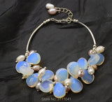 Opal Drop Faceted Bracelet 7.5in Beads Fox Man