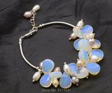 Opal Drop Faceted Bracelet 7.5in Beads Fox Man