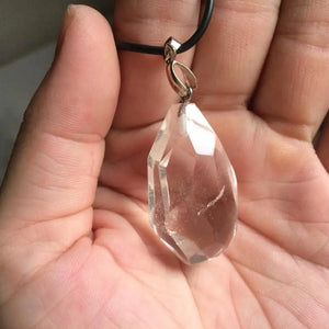 Rock Crystal Quartz Stone Pendant Natural Gemstone Pendant for Woman