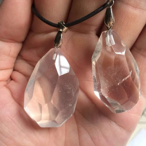 Rock Crystal Quartz Stone Pendant Natural Gemstone Pendant for Woman