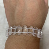Natural Rock Quartz Crystal Stone Beads Bracelet Gem Stone Jewelry Bangle