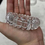 Rock Quartz Crystal Stone Beads Bracelet Natural Gemstone Bangle