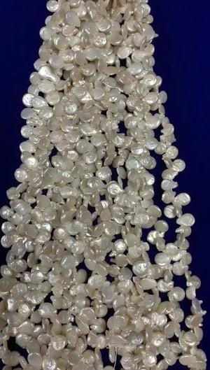 10-11mm Coin Shape Freshwater Pearl Strands for Jewelry Making