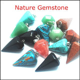 3 pcs Sodalite Aventurine Malachite Gemstone Pendants for Necklaces