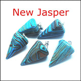 3 pcs Sodalite Aventurine Malachite Gemstone Pendants for Necklaces