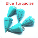 3 pcs Sodalite Aventurine Malachite Gemstone Pendants for Necklaces