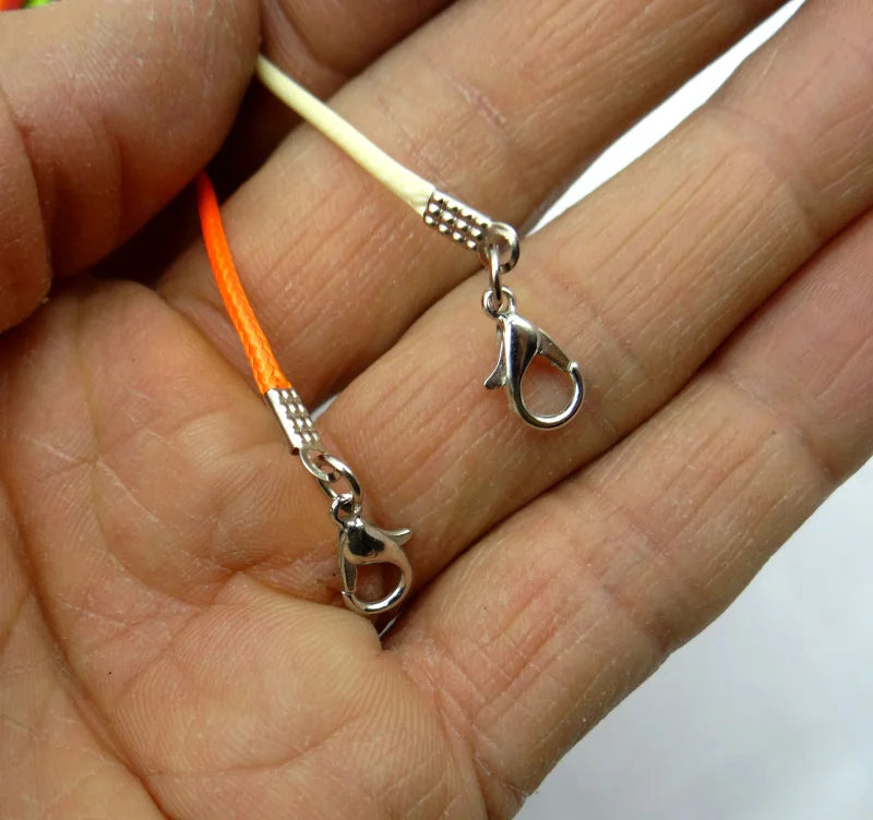 1.5mm Wax Leather cord necklace rope with Lobster clasp