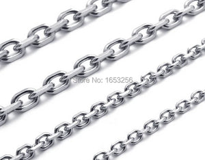 10m 2.8mm 316L Stainless Steel Cross Link Chain Finding DIY Necklace