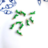 10 pcs Golden Coral Branch Epoxy Charms for Jewelry Making DIY