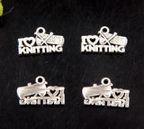100pcs Silver Plated Letter Pendant 20x13mm