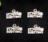 100pcs Silver Plated Letter Pendant 20x13mm