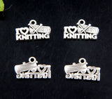 100pcs Silver Plated Letter Pendant 20x13mm
