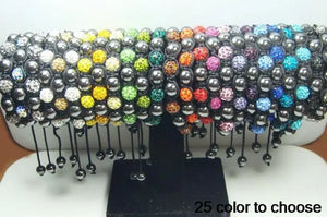 10mm AB clay Ball Beads Bracelet Bangles Christmas Gift