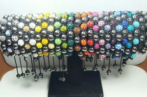 10mm AB clay Ball Beads Bracelet Bangles Christmas Gift