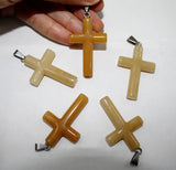 10pcs Natural Stone Cross Crystal Agates Pendant for Jewelry Making