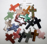 10pcs Tiger Eye Cross Pendant for Jewelry Making Necklace