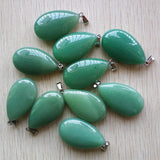 Green Aventurine Water Drop Pendants Charm Lot