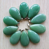 Green Aventurine Water Drop Pendants Charm Lot