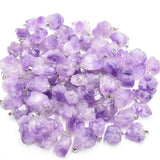 Natural Stone Amethyst Irregular Shape Pendants for Jewelry Making