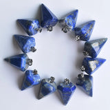 12pcs Natural Stone Quartz Crystal Pendant Pendulum for DIY Jewelry Making