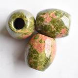 12pcs Natural Stone 16x18mm Round Big Hole Beads for DIY Bracelet Jewelry