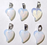 16pcs Tiger Eye Rose Quartzs Pendant Heart Shape DIY Jewelry Making