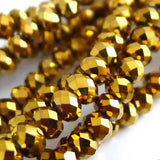 Crystal Glass Beads Plated Colors DIY Jewelry Findings - 5040 Rondelle