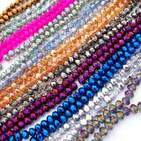 Crystal Glass Beads Plated Colors DIY Jewelry Findings - 5040 Rondelle